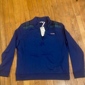 NWT VINEYARD VINES Navy Blue Quarter-Zip Pullover